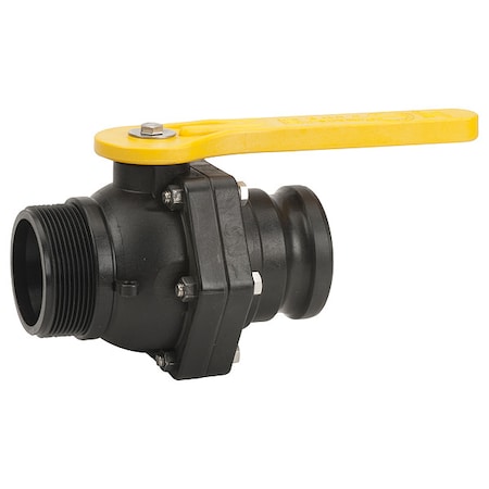 BANJO Manual 2-Way Ball Valve, NPT, Polypro VSFMT300