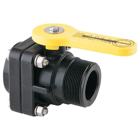 Banjo Manual 2-Way Ball Valve, NPT, Polypro VSMT200