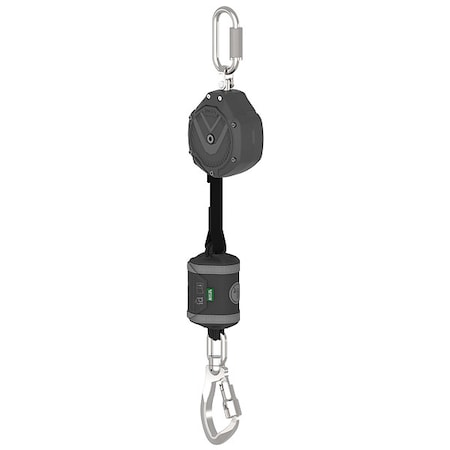 Msa Safety V-SHOCK Personal Fall Limiter Self-Retracting Lifeline, 6 ft. Length, Carabiner, Steel, 1 Leg(s) VSOHW-011-NC-A