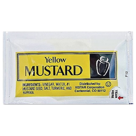 Vistar Mustard Packets, 0.16 oz., PK200 PPIVENL065