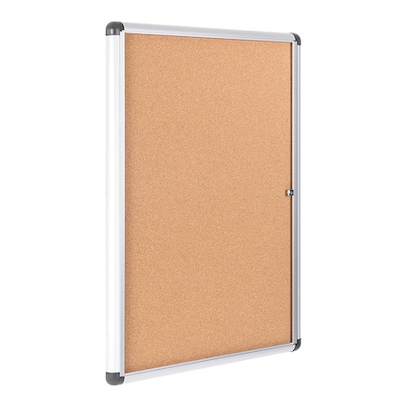 Mastervision Enclosed Cork Bulletin Board 31-7/64"H VT630101690