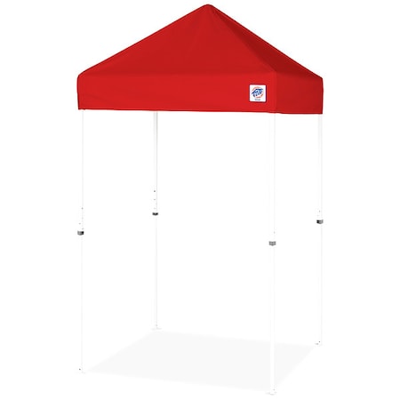 E-Z Up Shelter, Red, 5 ft W, 5 ft L VU2STL05KFWHTRD