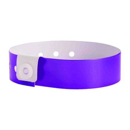 Identiplus ID Wristband, Vinyl, L-Shaped, Purple, PK500 V1-08
