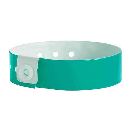 Identiplus ID Wristband, Vinyl, L-Shaped, Teal, PK500 V1-30