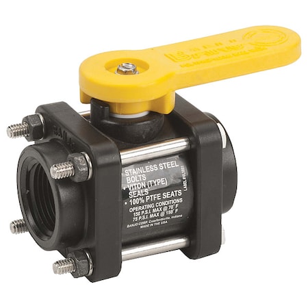 Banjo Manual 2-Way Ball Valve, NPT, Polypro V100