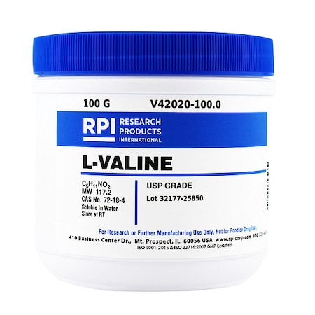 Rpi L-Valine, USP Grade, 100g V42020-100.0
