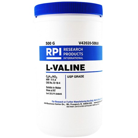 Rpi L-Valine, USP Grade, 500g V42020-500.0