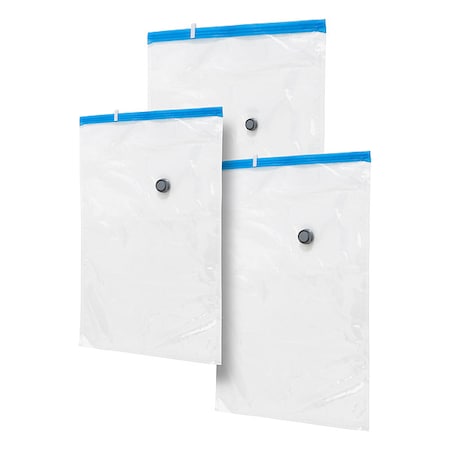 Honey-Can-Do Zip Seal, Plastic, Vacuum Storage Bag Set, Clear VAC-01301