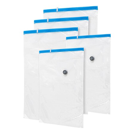 Honey-Can-Do Zip Seal, Plastic, Vacuum Storage Bag Set, Clear VAC-01378