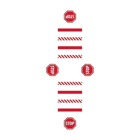 Accuform Floor Sign, 144 in Height, 36 in Width, Polypropylene, Vinyl, Rectangle, English WFK39