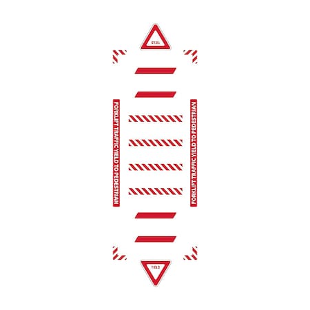 Accuform Floor Sign, 144 in Height, 36 in Width, Polypropylene, Vinyl, Rectangle, English WFK30