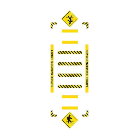 Accuform Floor Sign, 144 in Height, 36 in Width, Polypropylene, Vinyl, Rectangle, English WFK32