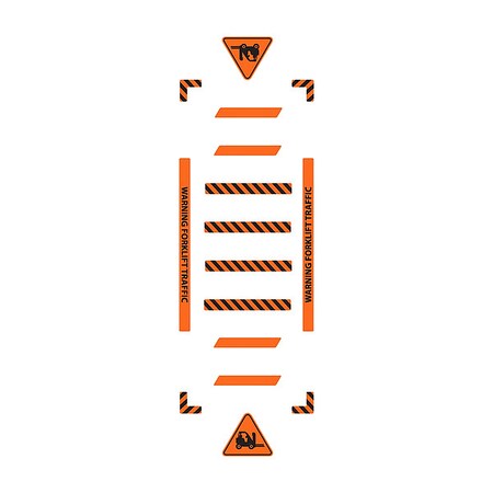 Accuform Floor Sign, 144 in Height, 36 in Width, Polypropylene, Vinyl, Rectangle, English WFK33