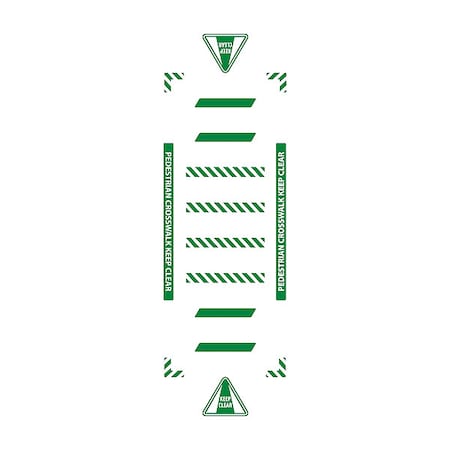 Accuform Floor Sign, 144 in Height, 36 in Width, Polypropylene, Vinyl, Rectangle, English WFK34