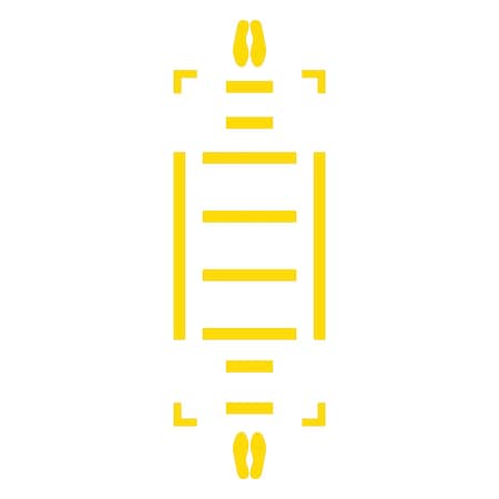 Accuform Floor Marking Tape, 3 in W, Yellow WFK35YL