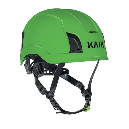 Kask Safety Helmet, Polystyrene, HDPE, Type 1, Class E, Type 2, Class E, Green WHE00097-205
