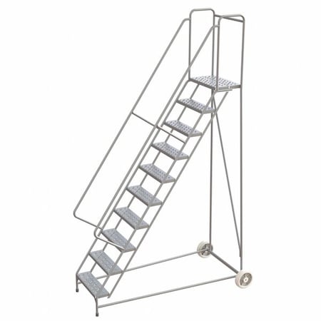 Ballymore 11 ft H Aluminum Wheelbarrow Ladder, 10 Steps, 350 lb Load Capacity WLARTR110246