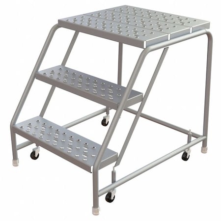 Ballymore 2.5 ft H Aluminum Rolling Ladder, 3 Steps, 350 lb Load Capacity WLAR003246-D4