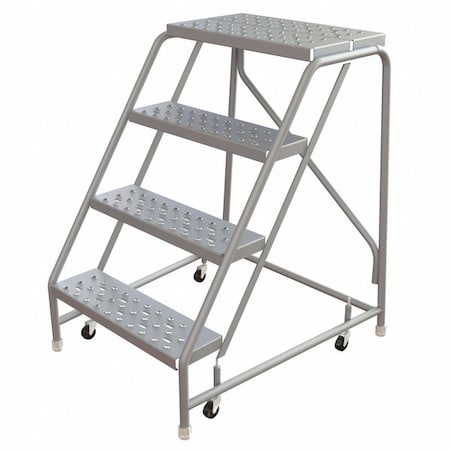 Ballymore 3.3 ft H Aluminum Rolling Ladder, 4 Steps, 350 lb Load Capacity WLAR004246