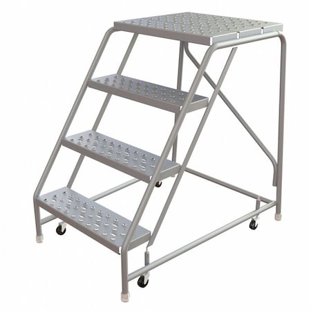 Ballymore 3.3 ft H Aluminum Rolling Ladder, 4 Steps, 350 lb Load Capacity WLAR004246-D4