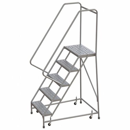 Ballymore 6.8 ft H Aluminum Rolling Ladder, 5 Steps, 350 lb Load Capacity WLAR105246