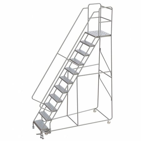 Ballymore 11.8 ft H Aluminum Rolling Ladder, 11 Steps, 350 lb Load Capacity WLAR111246-D4