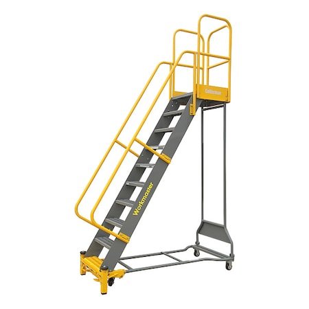 Cotterman 16 ft H Steel Rolling Ladder, 15 Steps WMX15R54A3P3