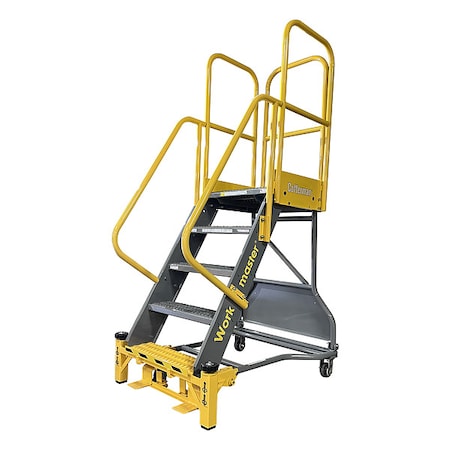 Cotterman 6 ft H Steel Rolling Ladder, 3 Steps WMX03R37A6P6