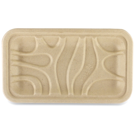 Zoro Select Fiber Trays, PLA Lined, PFAS Free, 1-Compartment, 8.3 x 4.9 x 0.7, Natural, Paper, PK500 TRSC17SLLF