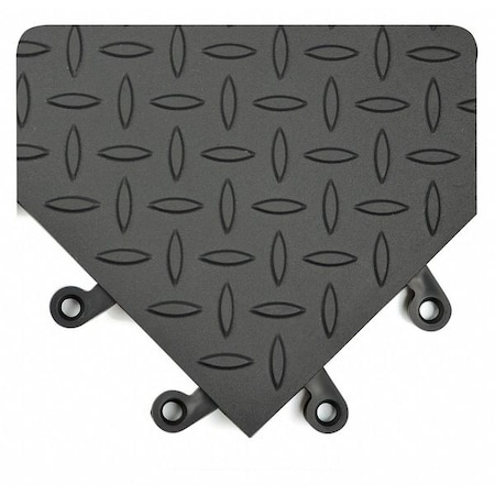 Wearwell Mat, Vinyl, 18 in W x 7/8 in Thick, 10 PK 590.78x18x18BK-CS10