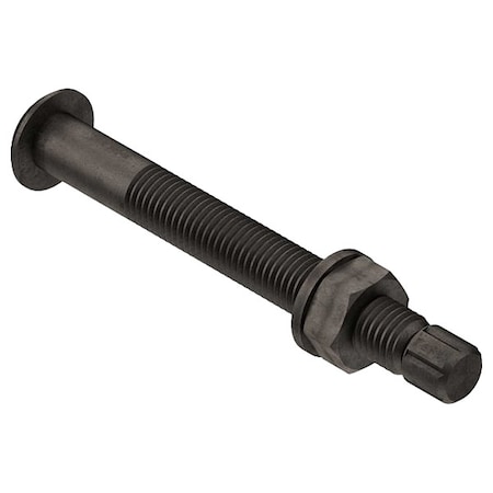 Zoro Select Not Graded, 7/8"-9 Structural Bolt, Plain Steel, 5 1/2 in L, 100 PK WWG-BLT10509