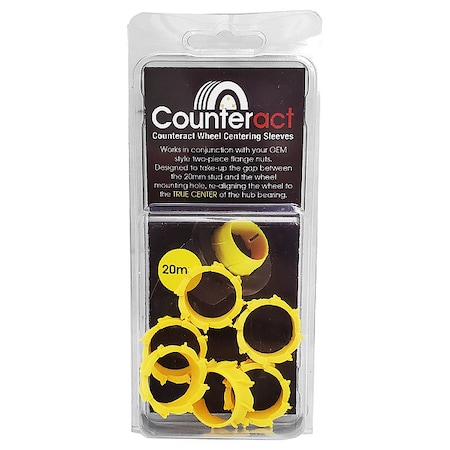 Counteract Wheel Centering Sleeves, PKG 6 WCS-B20