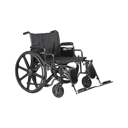 First Voice Wheelchair, 700lb, 26 In Seat, Silver/Black MDS809750