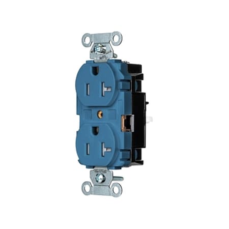 Hubbell Wiring Device-Kellems Straight Blade Receptacle, 5-20R, 20 A, 125V AC, 2 Pole, 3 Wire, Surface Mount, Grounded 5362STBLTR