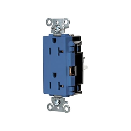 Hubbell Wiring Device-Kellems Straight Blade Receptacle, 5-20R, 20 A, 125V AC, 2 Pole, 3 Wire, Surface Mount, Grounded DR20STBL