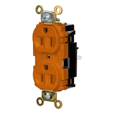 Hubbell Wiring Device-Kellems Straight Blade Receptacle, 5-15R, 15 A, 125V AC, 2 Pole, 3 Wire, Surface Mount, Grounded HBL5262STO