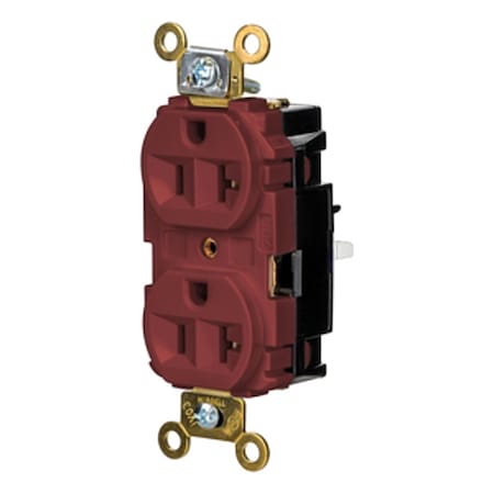Hubbell Wiring Device-Kellems Straight Blade Receptacle, 5-20R, 20 A, 125V AC, 2 Pole, 3 Wire, Surface Mount, Grounded HBL5362STR