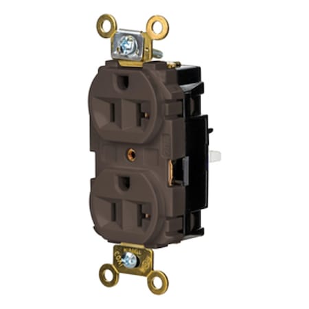 Hubbell Wiring Device-Kellems Straight Blade Receptacle, 5-20R, 20 A, 125V AC, 2 Pole, 3 Wire, Surface Mount, Grounded HBL5362ST