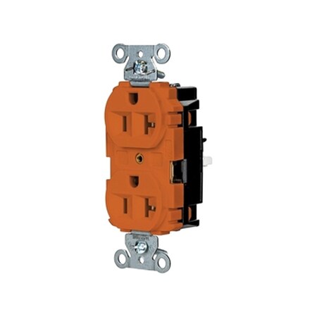 Hubbell Wiring Device-Kellems Straight Blade Receptacle, 5-20R, 20 A, 125V AC, 2 Pole, 3 Wire, Surface Mount, Grounded 5362STO