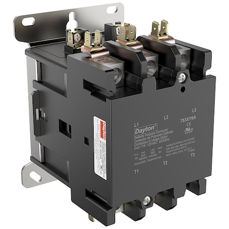 Dayton Definite Purpose Magnetic Contactor, 120V AC, 3 P, Non-Reversing, 3 Phase, Box Lug 783XY0