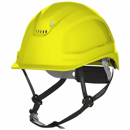 Hexarmor Safety Helmets, HDPE, 6 Point Swing Ratchet, Type 1, Class C, Yellow 16-14010