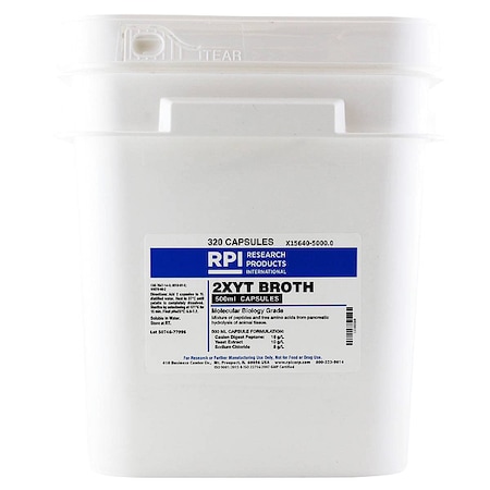 Rpi 2XYT Broth, Capsules, 4960g, PK320 X15640-5000.0