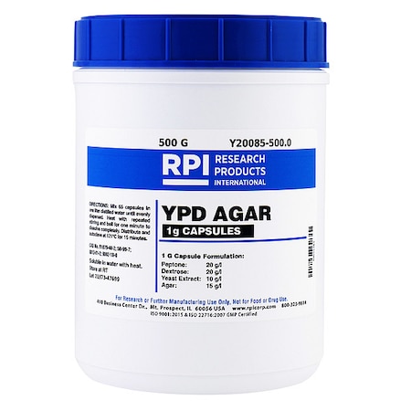 Rpi YPD Agar, 500g, PK500 Y20085-500.0