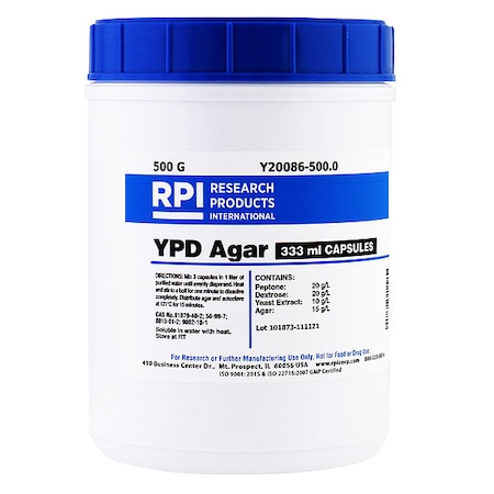Rpi YPD Agar, 500g, PK23 Y20086-500.0