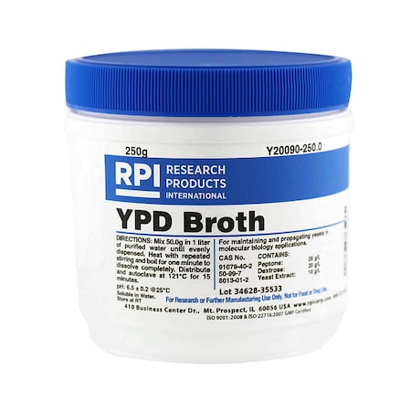 Rpi YPD Broth, 250g Y20090-250.0