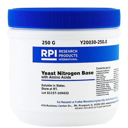 Rpi Yeast Nitrogen Base w/ Amino Acids, 250g Y20030-250.0
