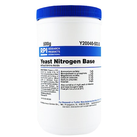 Rpi Yeast Nitrogen Base w/ Amino Acids, 500g Y20040-500.0
