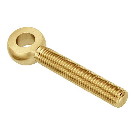 Ampg Fixed Rod End, Brass, Plain, #6-32 Thrd Sz, 1 3/4 in Thrd Lg ZEB16-BR