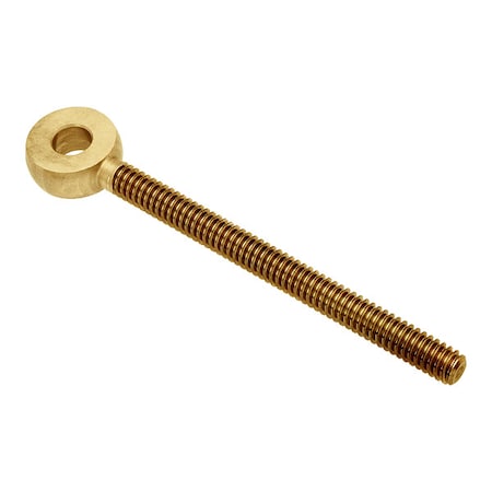 Ampg Fixed Rod End, Brass, Plain, 1/4"-28 Thrd Sz, 1 1/2 in Thrd Lg ZEB66-BR