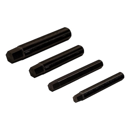 Quick Outs Screw Extractor Set, Hex Drive, (4) Pieces ZEXTB-SETM6-M12